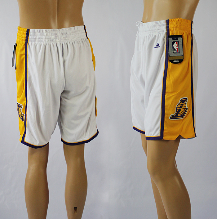  NBA Los Angeles Lakers New Revolution 30 White Shorts